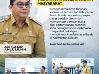 Kontrak Pembangunan Jembatan Pulau Laut Resmi Diteken, Tanah Bumbu - Kotabaru Siap Terkoneksi