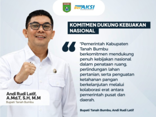Bupati Tanah Bumbu Perkuat Komitmen Ketahanan Pangan Lewat Perlindungan Lahan Sawah