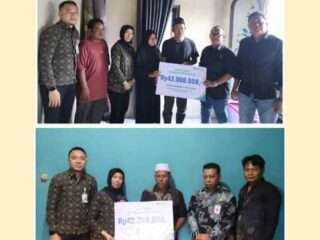 BPJS Ketenagakerjaan Batulicin Serahkan Santunan JKM Rp84 Juta kepada Dua Keluarga Pekerja